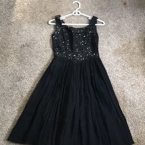 Vintage Black Sequin Dress